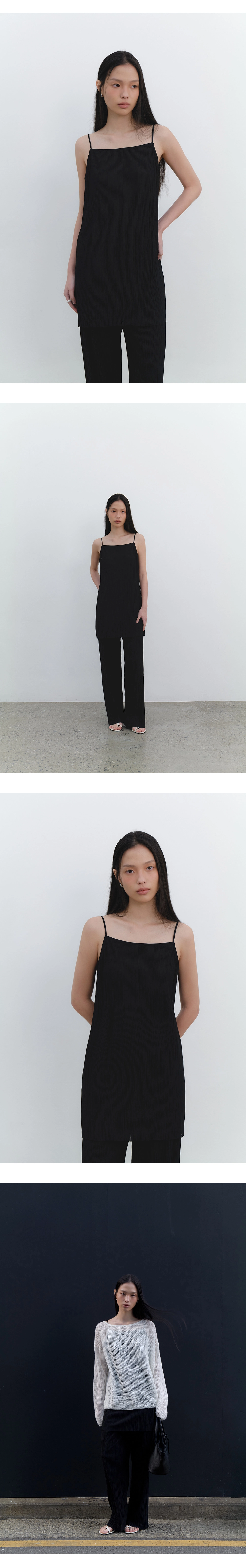 [주리, 유이수 착용] Pleats camisole dress_2colors