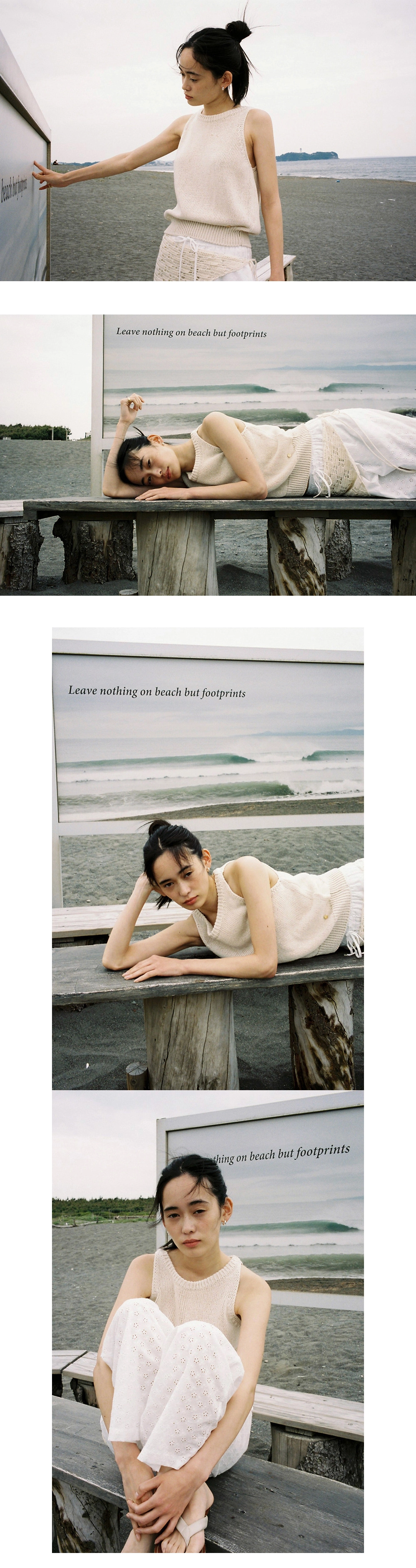 [사이즈 추가] Paper boatneck knit sleeveless