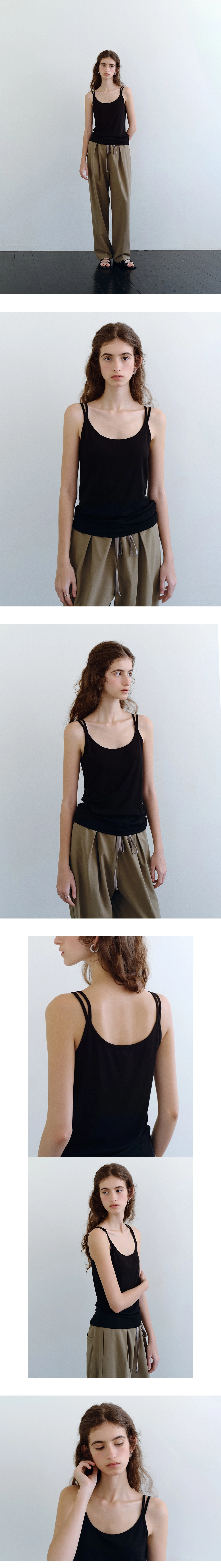 Tencel double sleeveless_4colors
