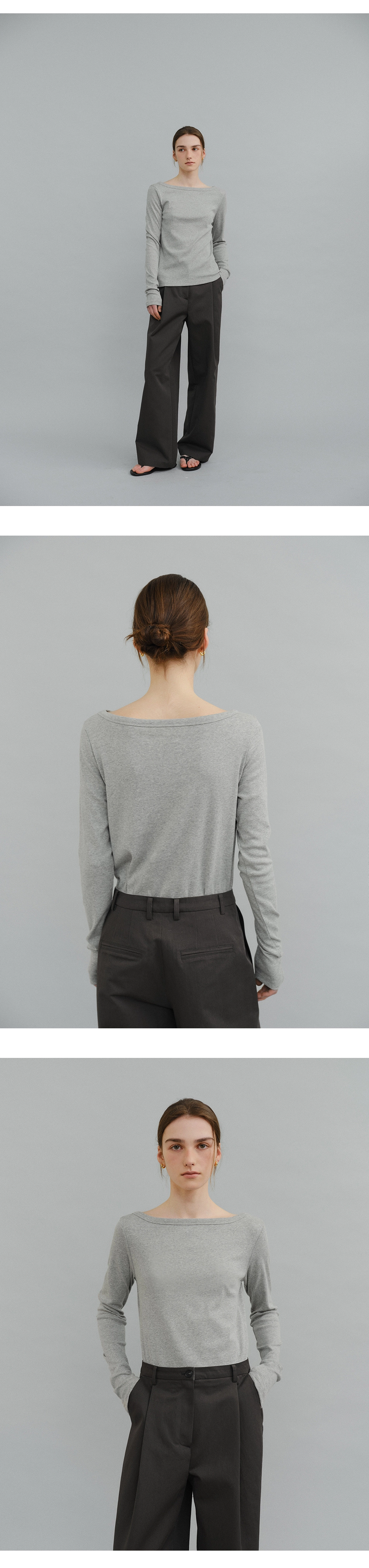 Soft boatneck t-shirt_4colors
