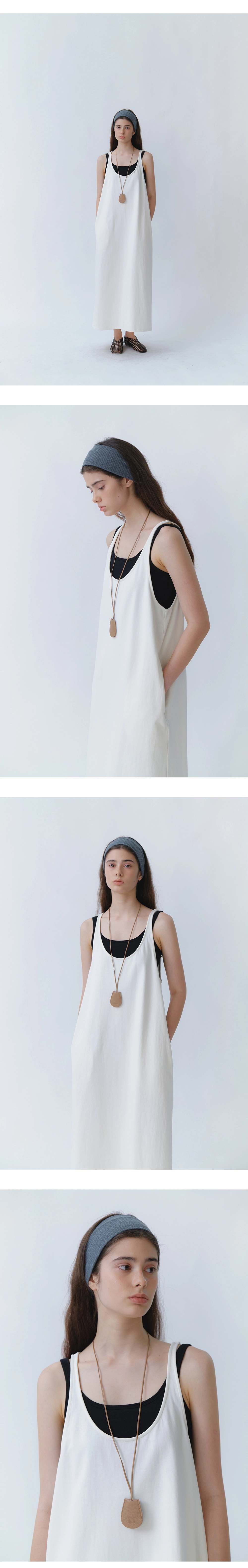 Dove cotton sleeveless dress_3colors