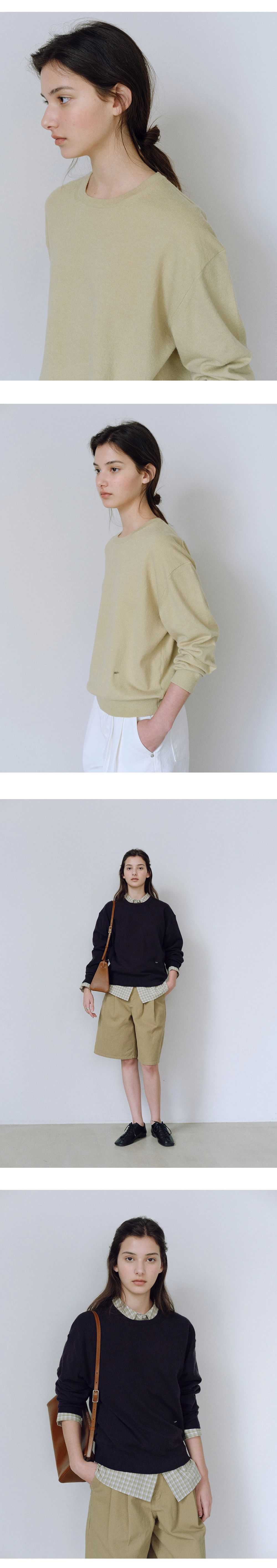 [set] Washable round knit & cardigan set_9colors