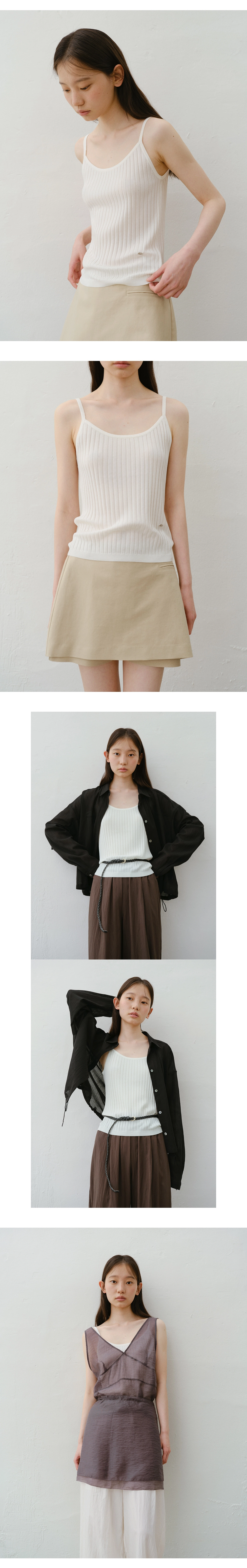 Viscose ribbed sleeveless_4colors