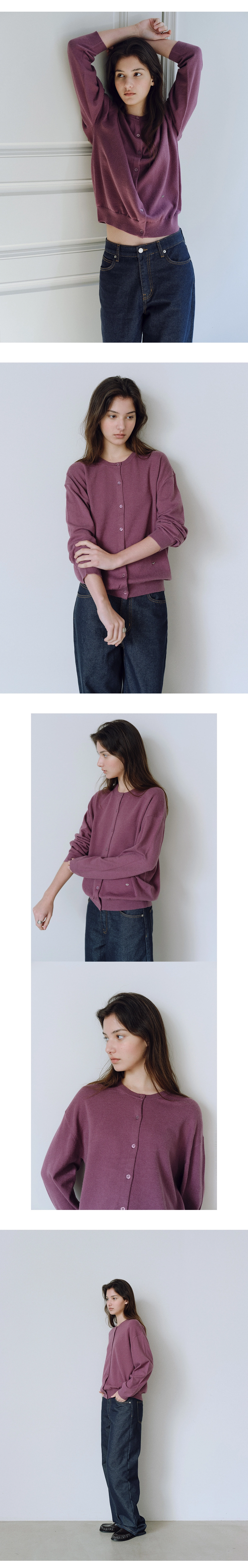 Washable round cardigan_5colors