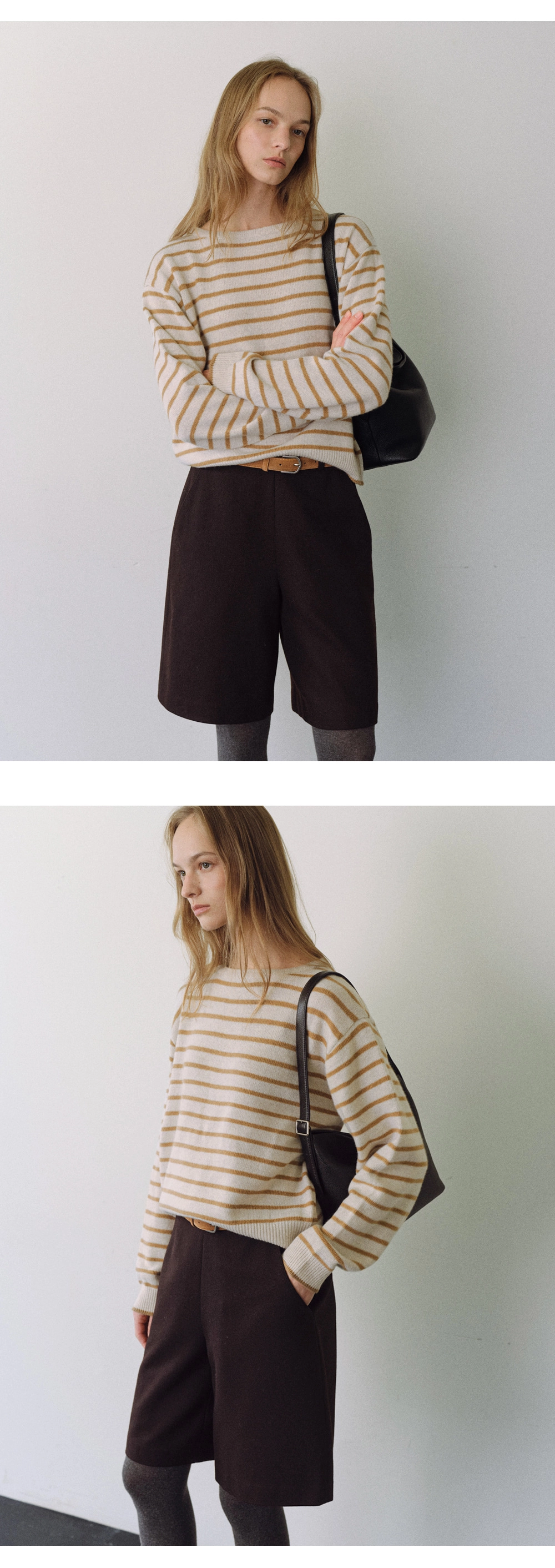 Wool bermuda pants_2colors