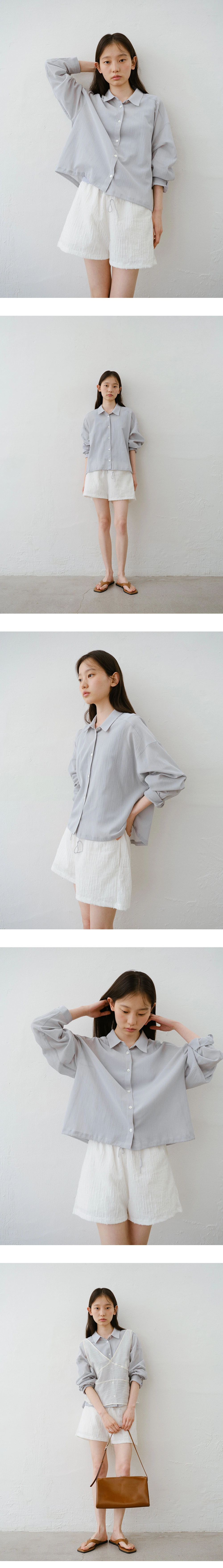 Haze string shirt_4colors