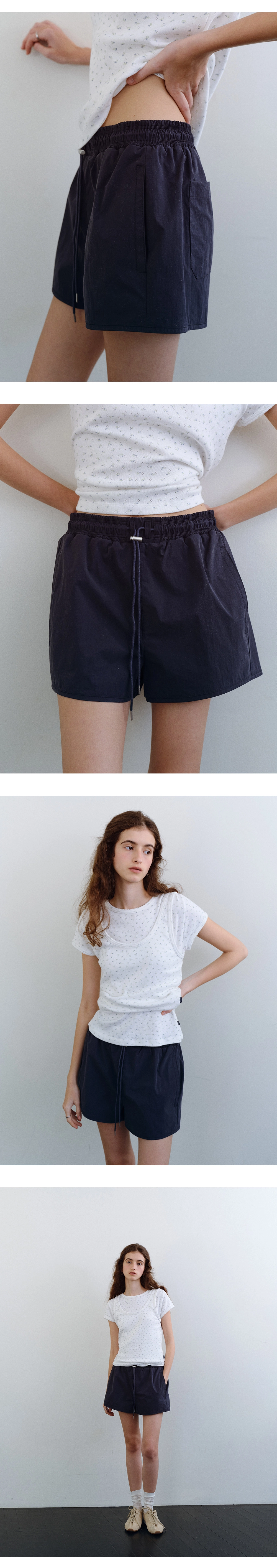 Nylon stopper shorts_2colors