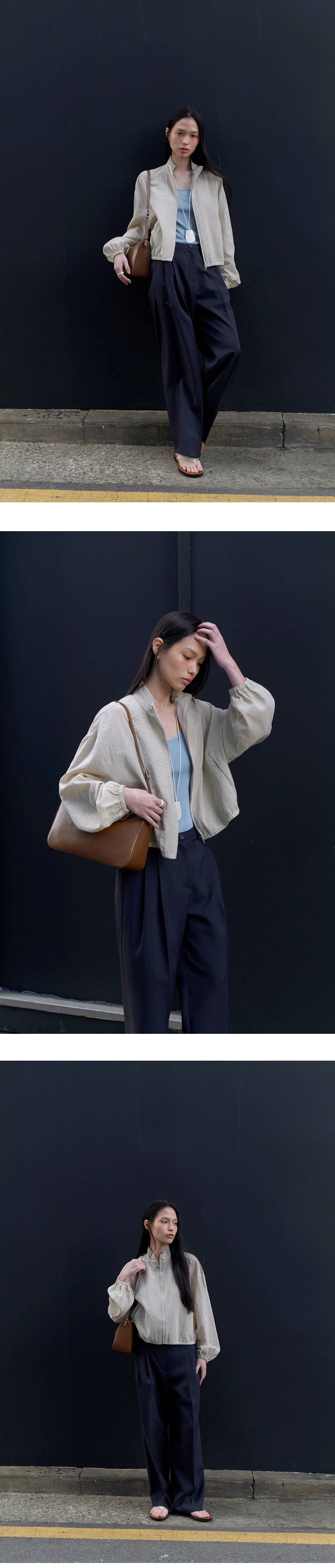 Jules two-tuck wide slacks_2colors