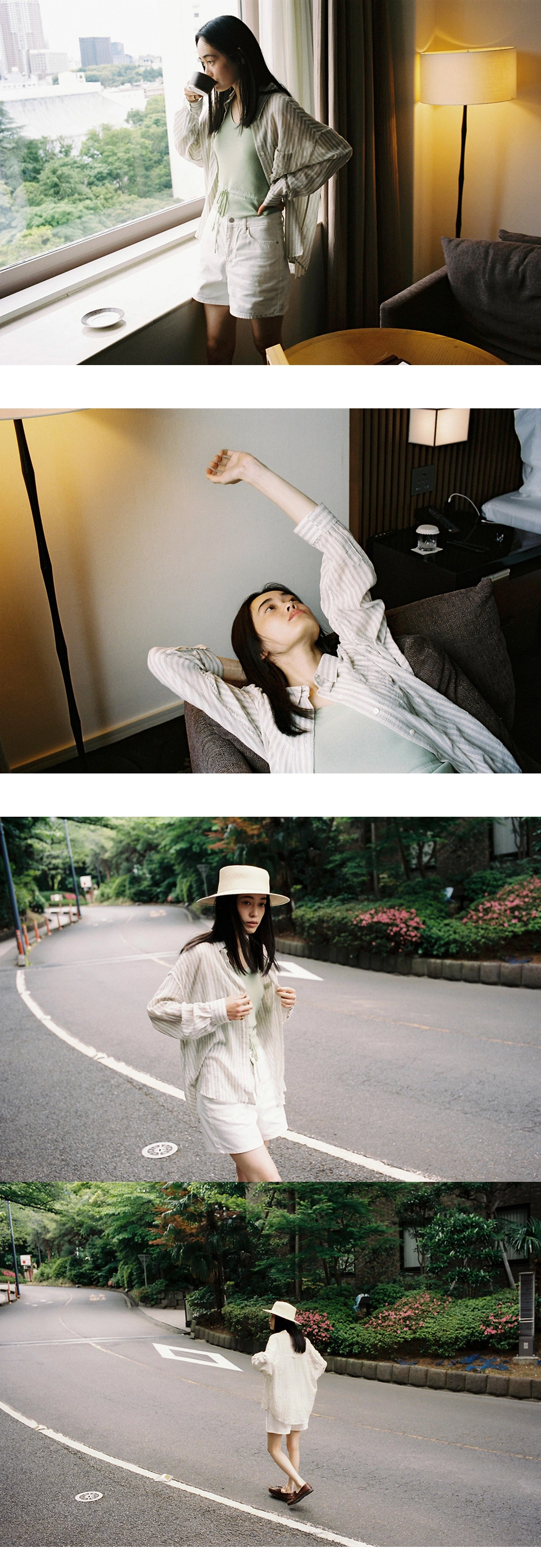 Airy loose sheer shirt_3colors