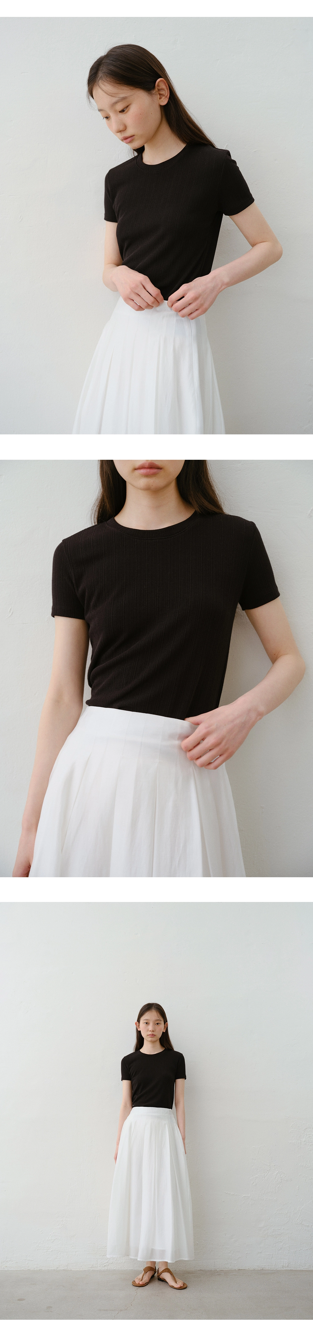 Vicky slim half t-shirt_4colors