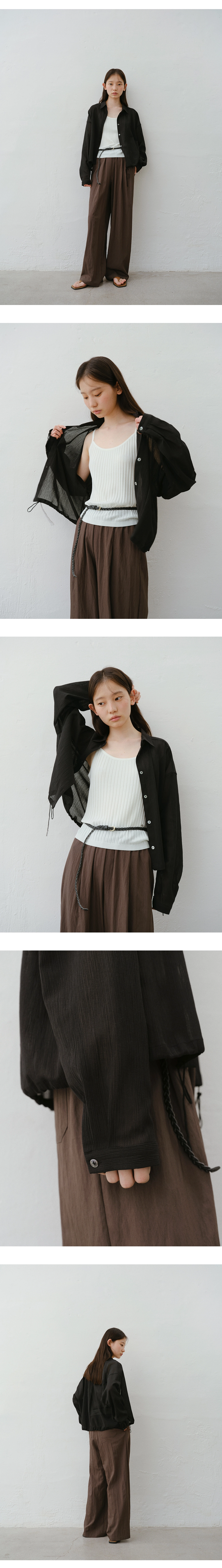 Haze string shirt_4colors