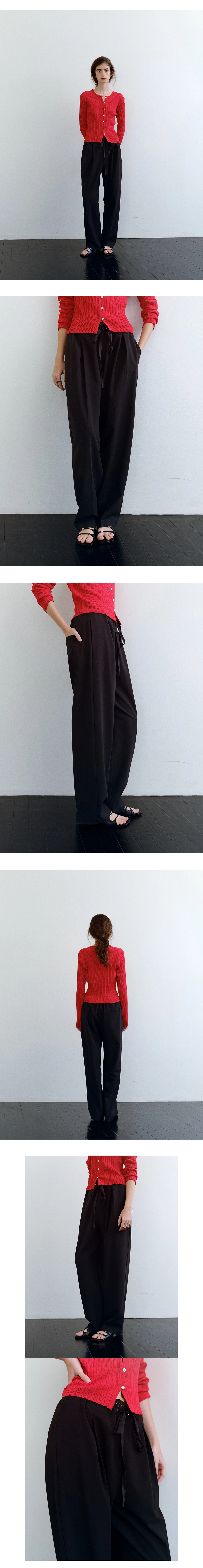 Inverted drawstring pants_2colors