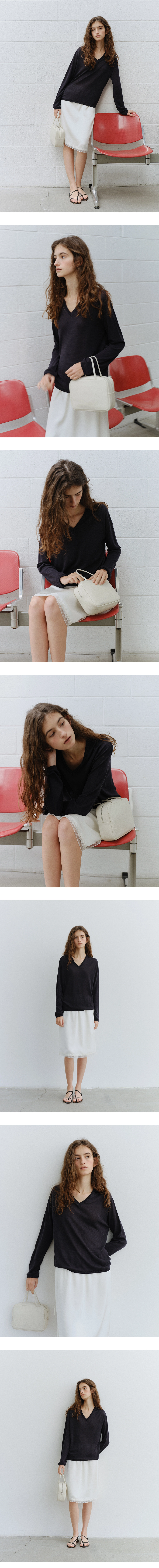 [김가훤 PICK!] [1차 리오더] Tencel wool V-neck knit_2colors