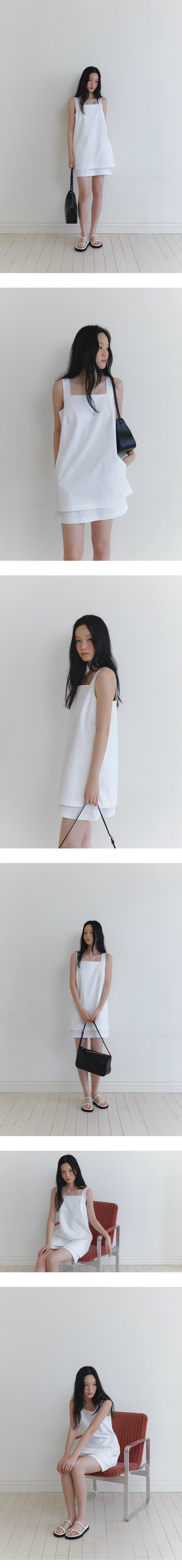 Dual sleeveless midi dress_2colors