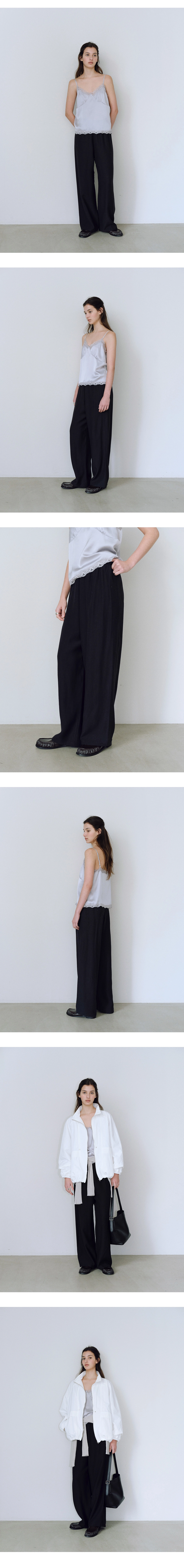 Dive banding wide pants_2colors