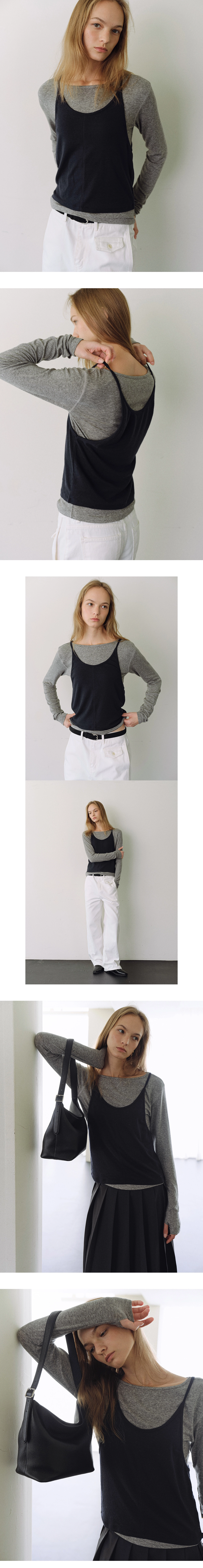 Soy layered t-shirt set_3colors