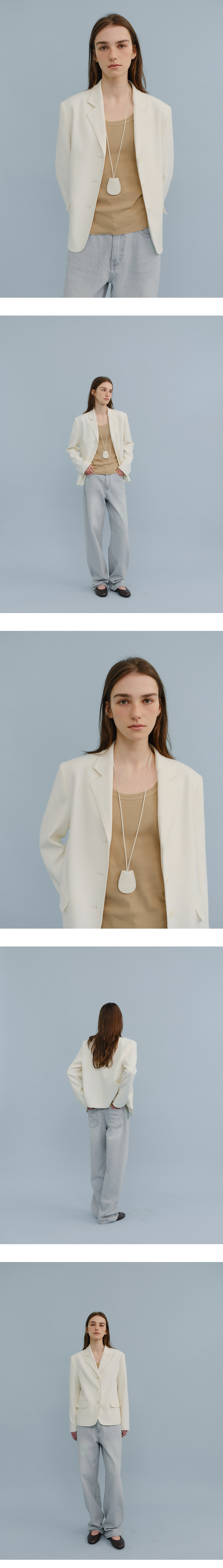 Mute single button jacket_2colors