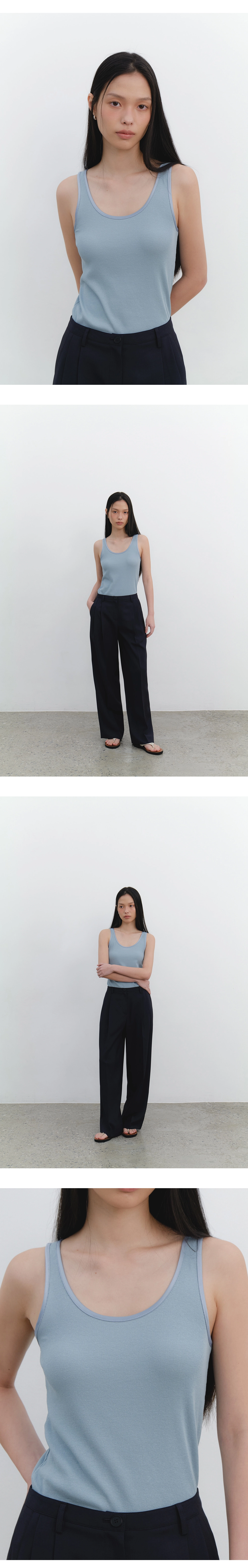 [주리, 박소령, 유이수, 서지연 착용] Binding ribbed sleeveless_4colors