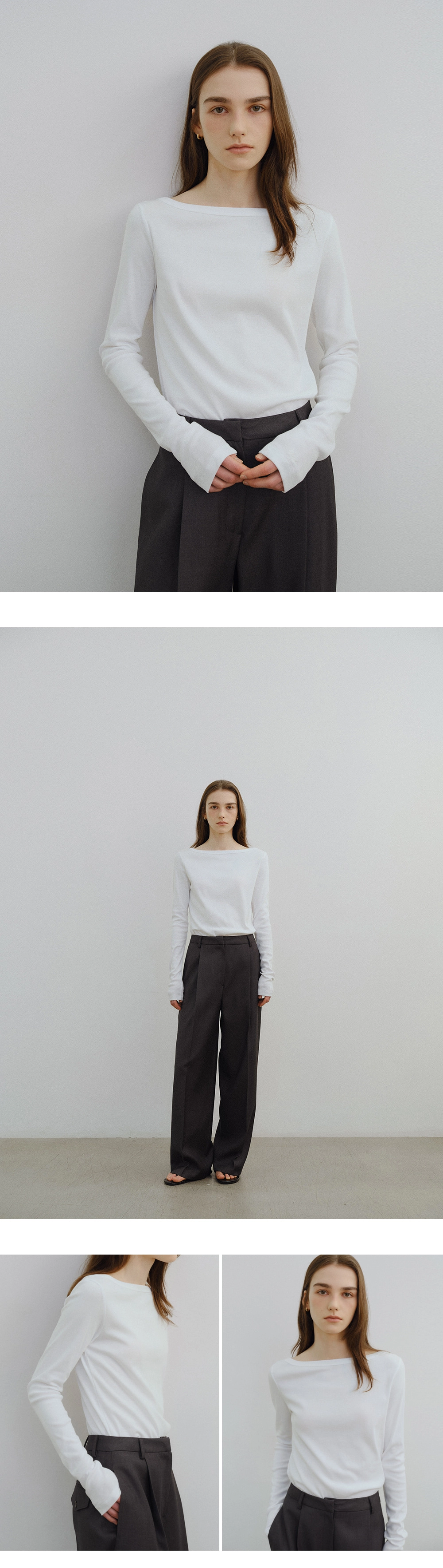 Soft boatneck t-shirt_4colors