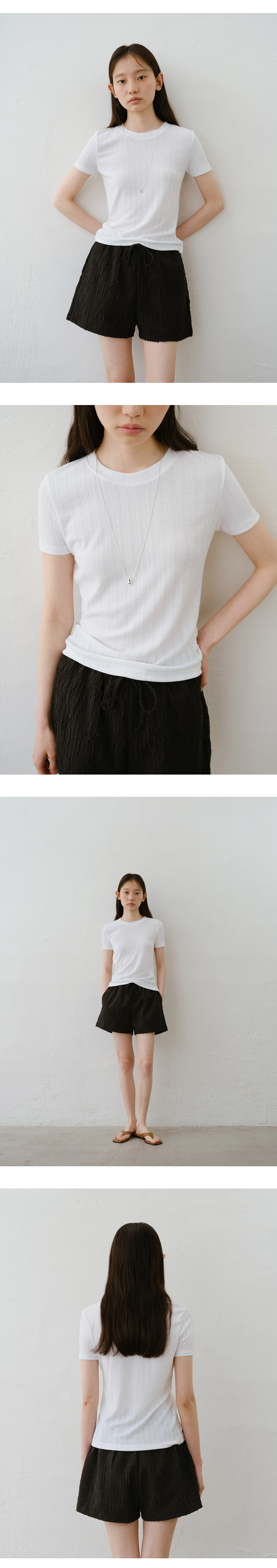 Vicky slim half t-shirt_4colors