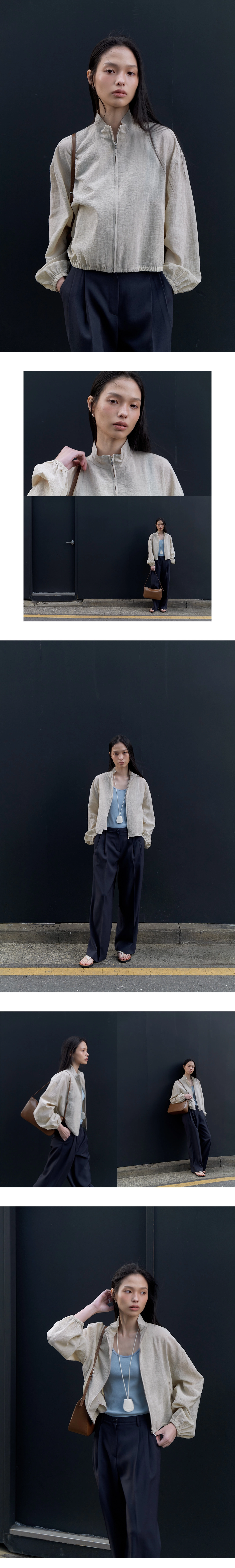 [주리, 유이수 착용] Sheer nylon light jumper_3colors