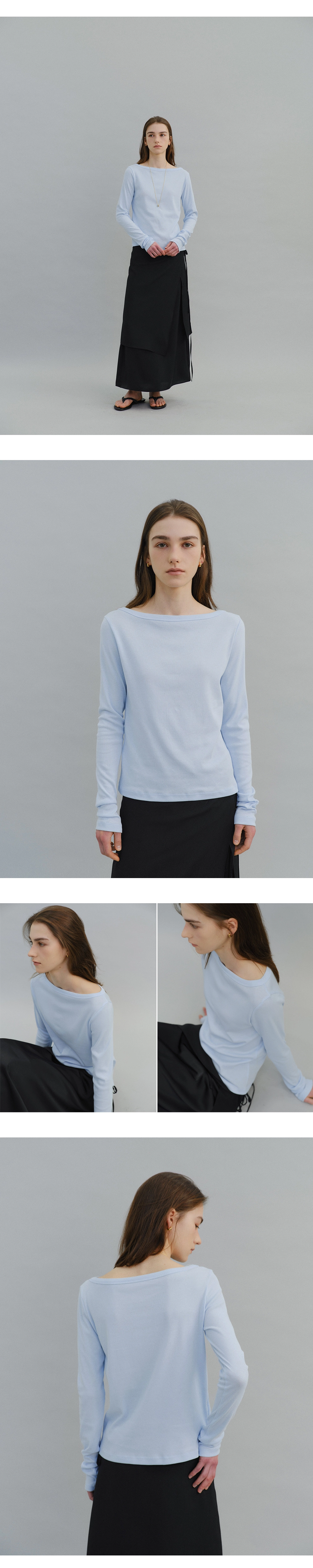 Soft boatneck t-shirt_4colors