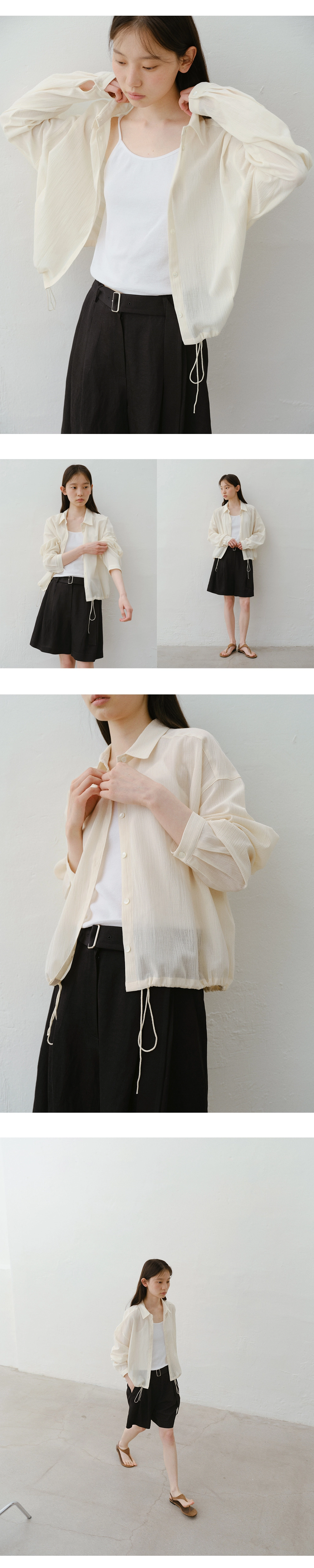 Haze string shirt_4colors