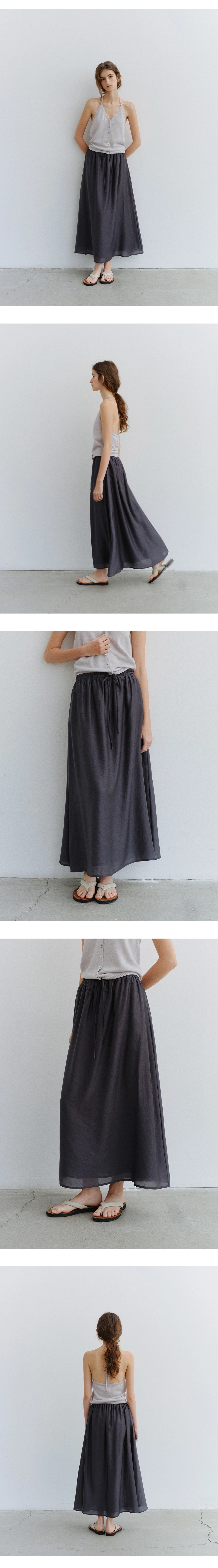 [김가훤 PICK!] [1차 리오더] Charlotte shirring long skirt_2colors