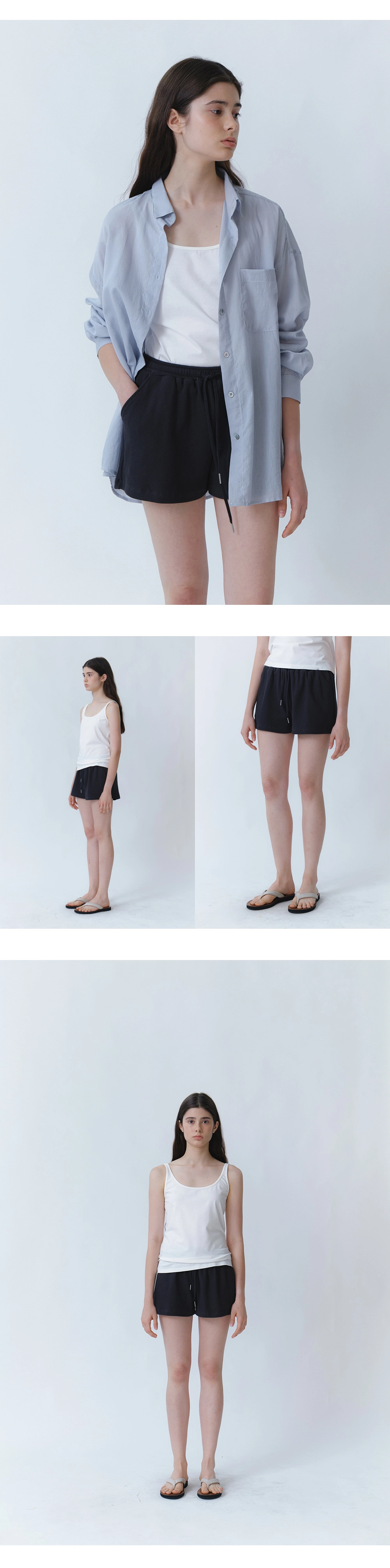 Waffle banding shorts_4colors