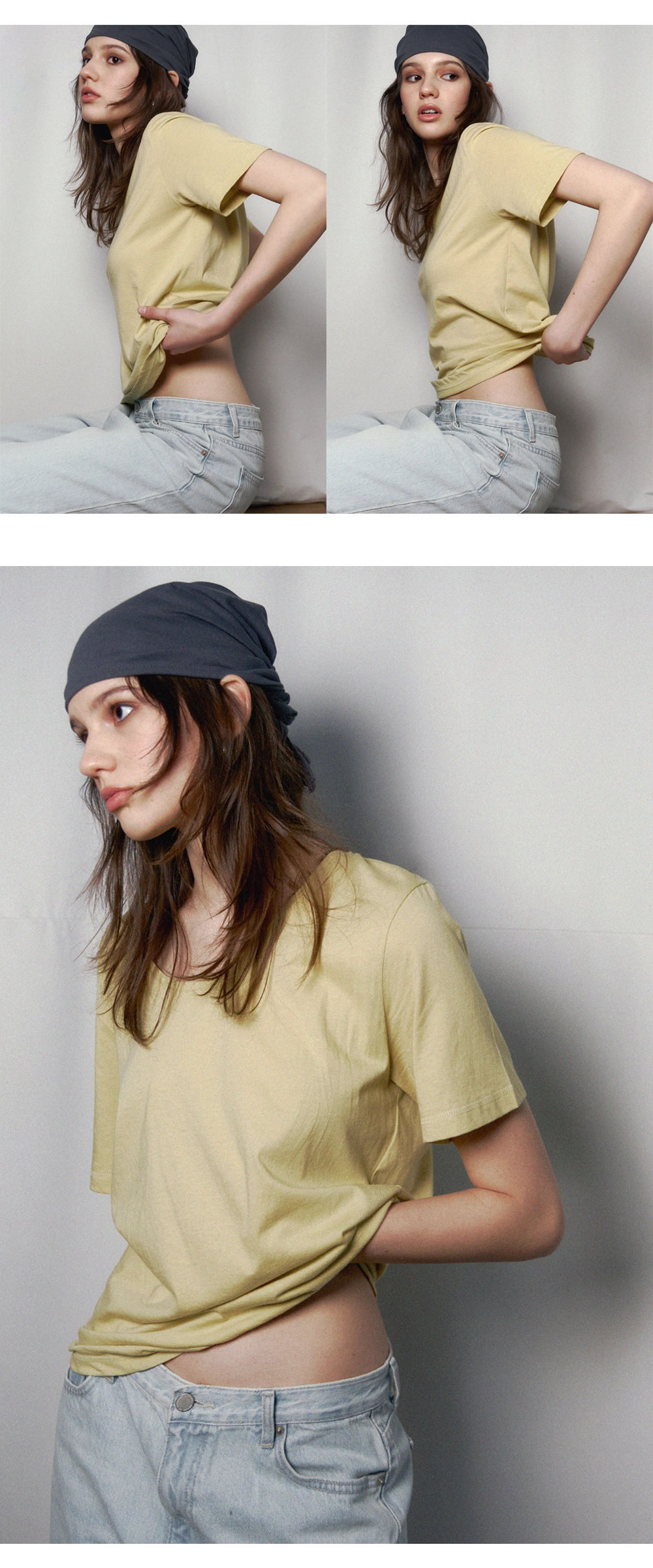 Haive U-neck t-shirt_5colors