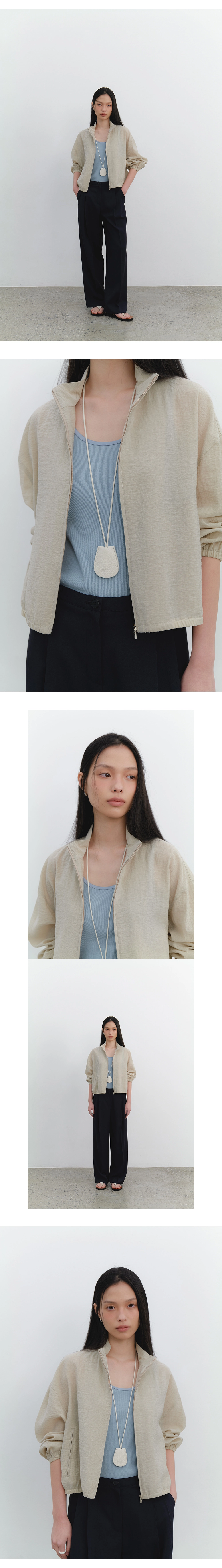 [주리, 유이수 착용] Sheer nylon light jumper_3colors