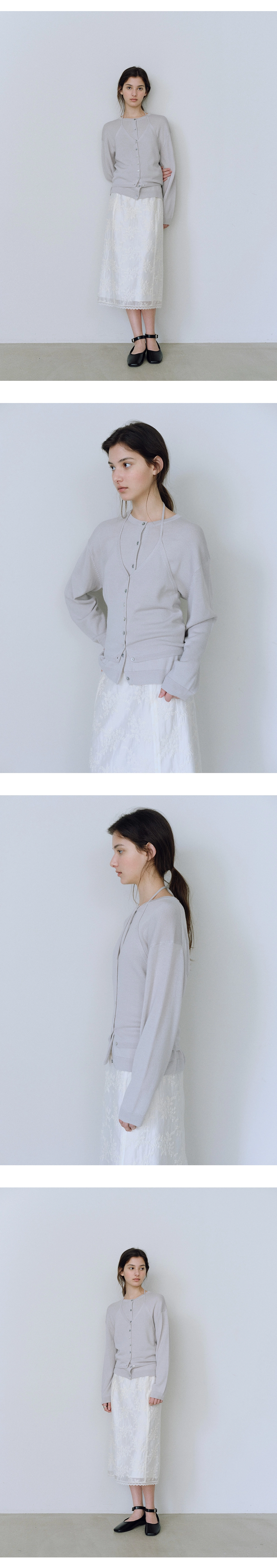 Monet round button cardigan_3colors