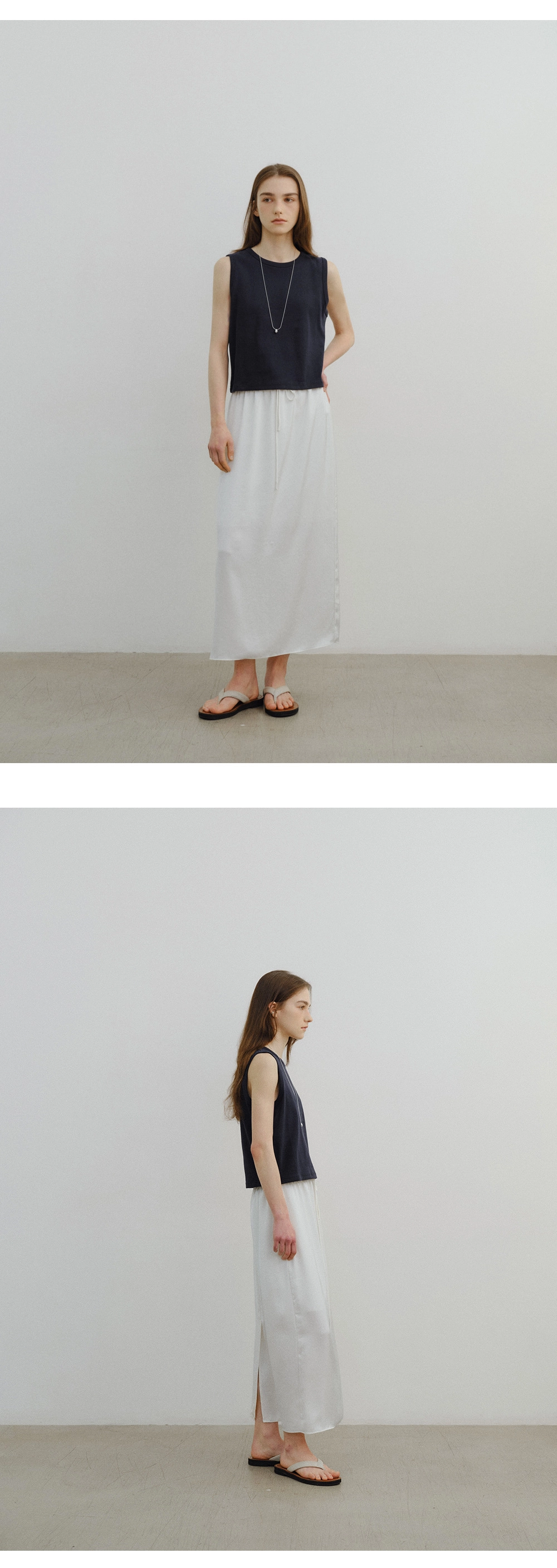 [3차 리오더] Silky drawstring skirt_2colors