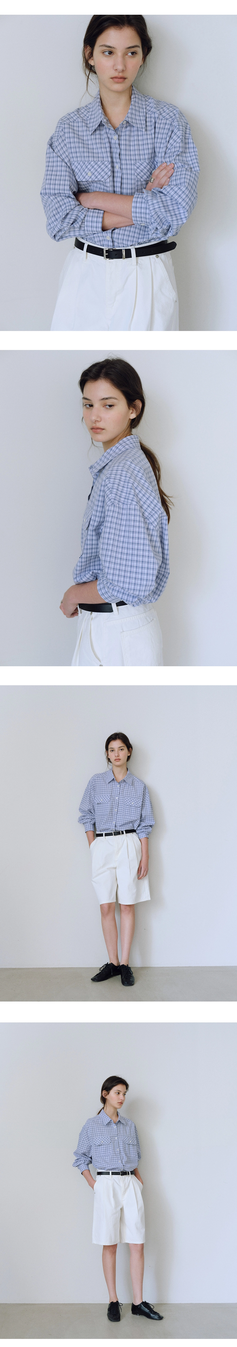 Two pocket check shirt_2colors