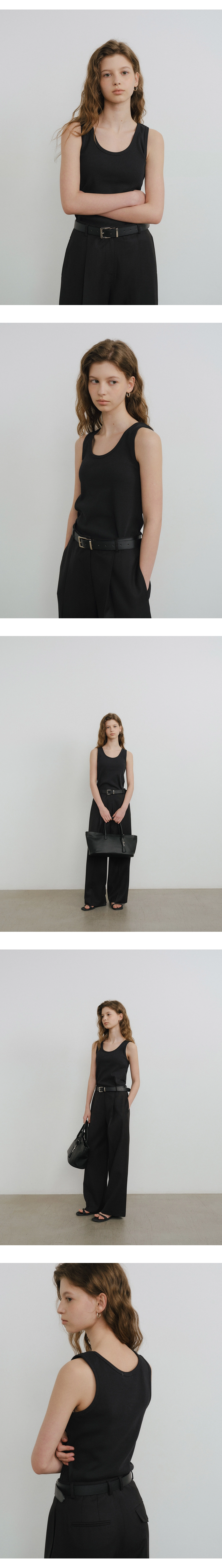 Bake ribbed sleeveless_4colors