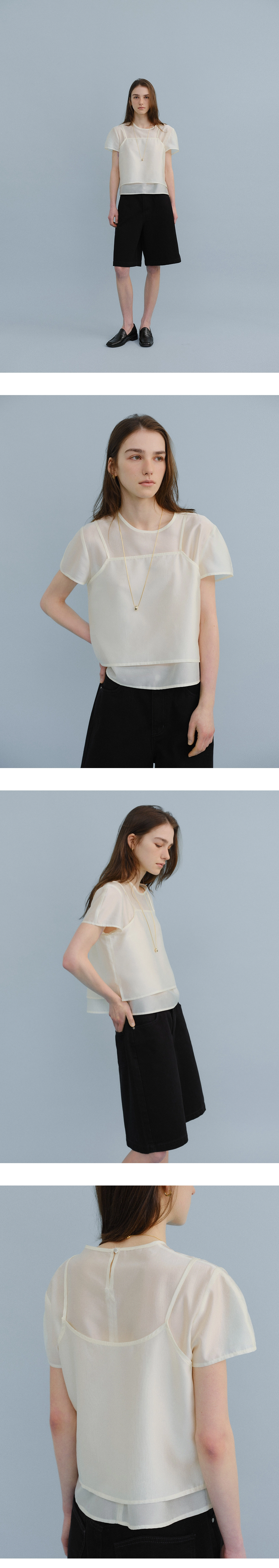 [사이즈 추가][주리 착용] Shimmer layered blouse set_3colors