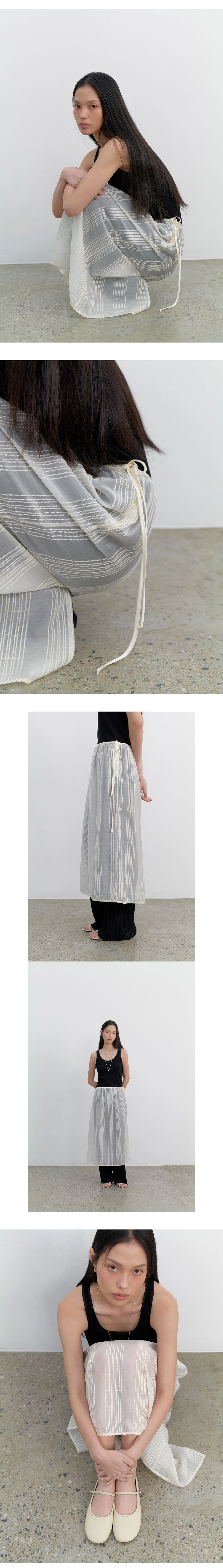 [주리, 박소령, 유이수 착용] Daisy layered skirt set_2colors