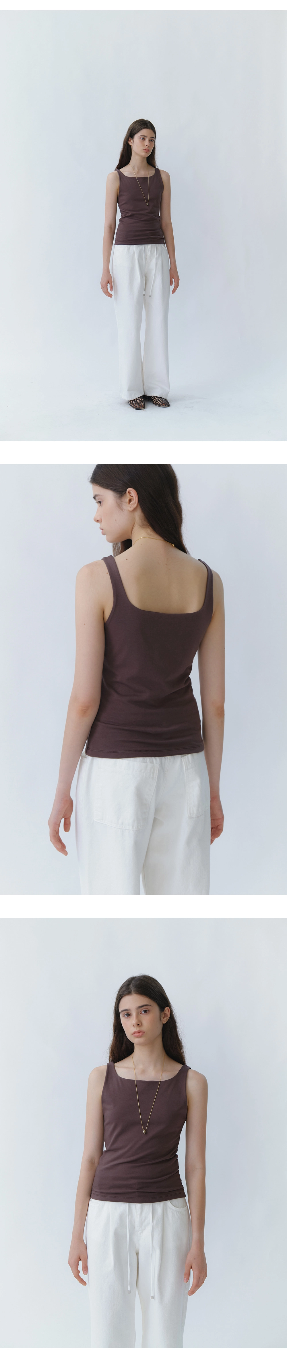 Mellow square sleeveless_4colors