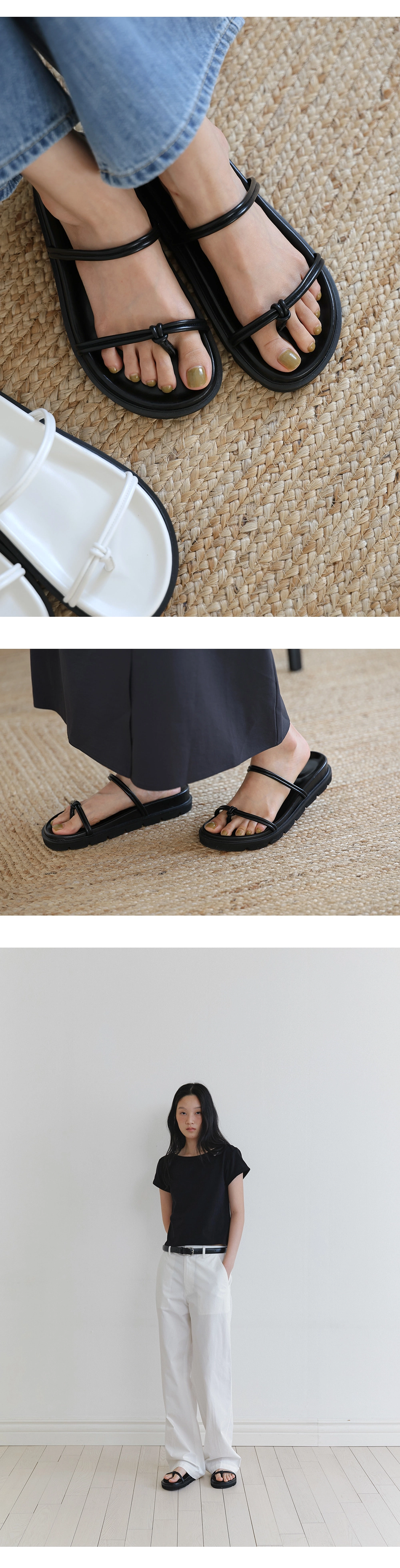 Strap slippers_2colors