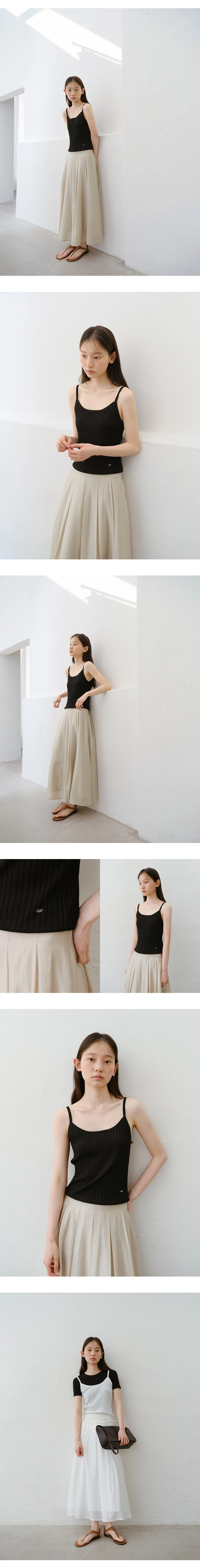 Viscose ribbed sleeveless_4colors