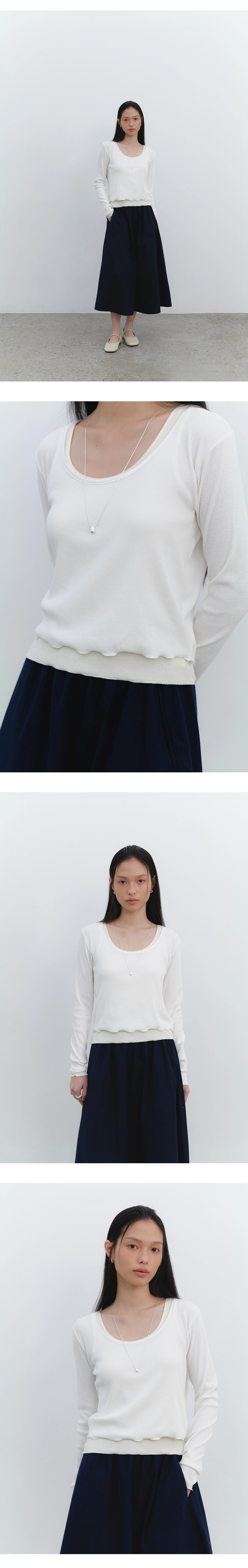 [주리, 서지연 착용] Binding ribbed crop t-shirt_3colors