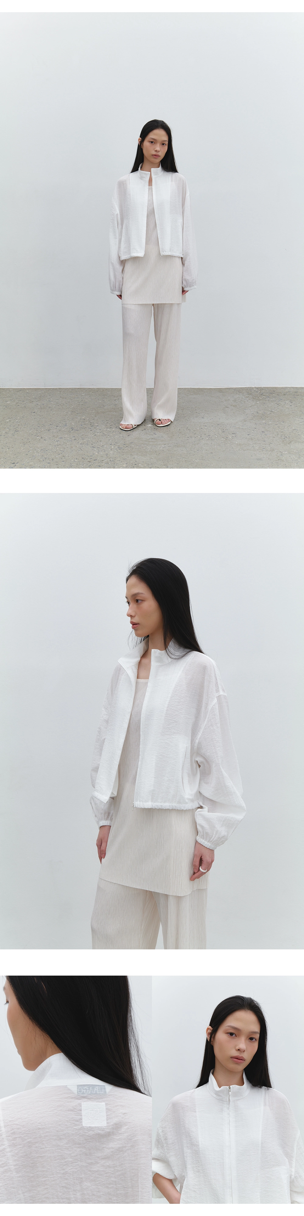 [주리, 유이수 착용] Sheer nylon light jumper_3colors