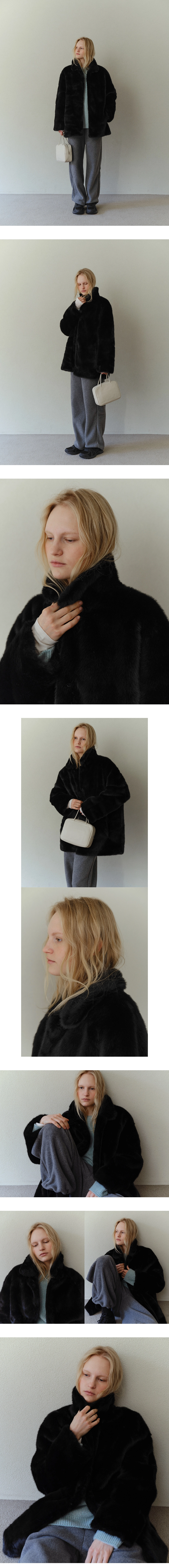 RE-ORDER / Chloe fur half jacket_Black