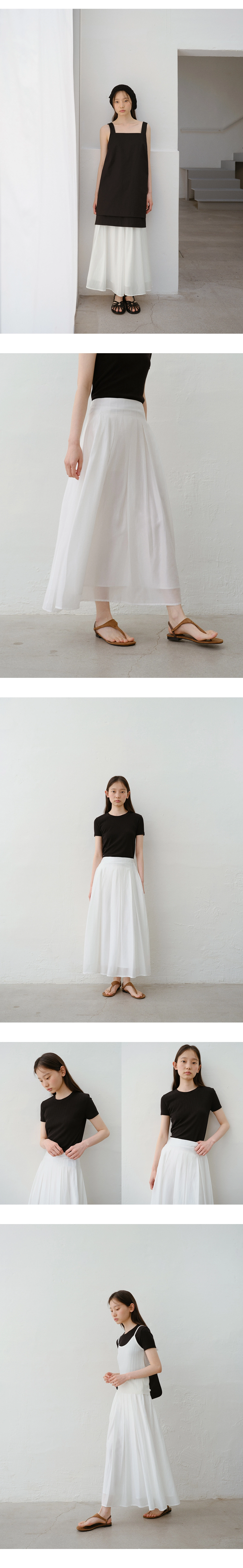 Breeze pleat long skirt_3colors