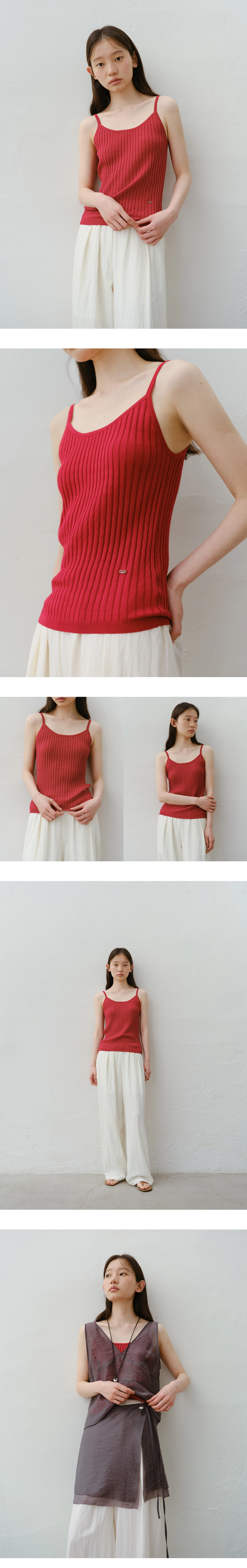 Viscose ribbed sleeveless_4colors