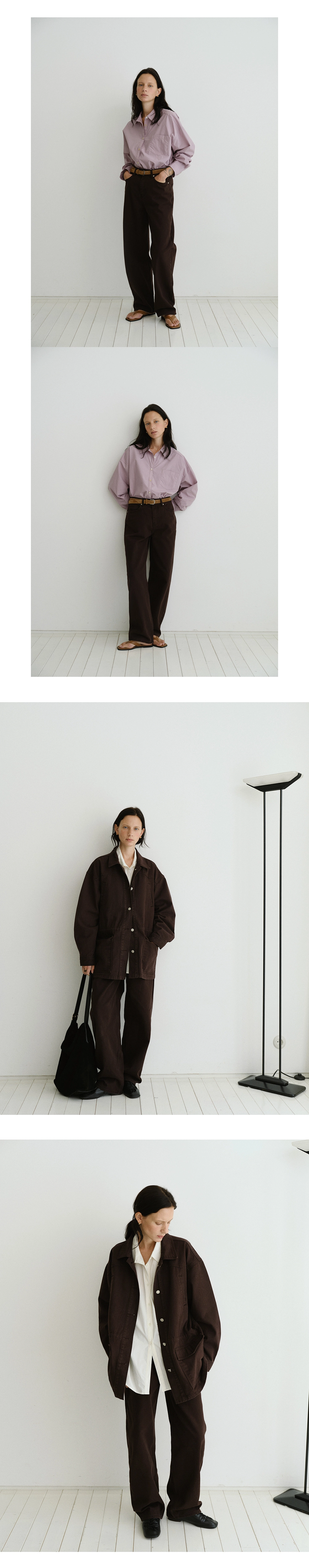 [지민 착용] Curved denim pants_2colors