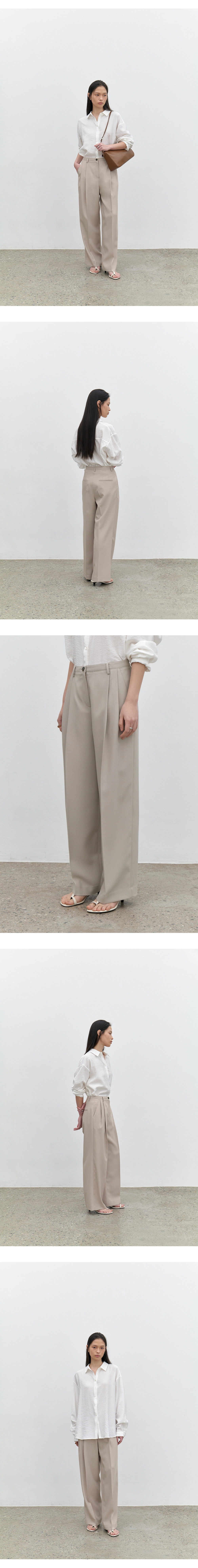 Jules two-tuck wide slacks_2colors
