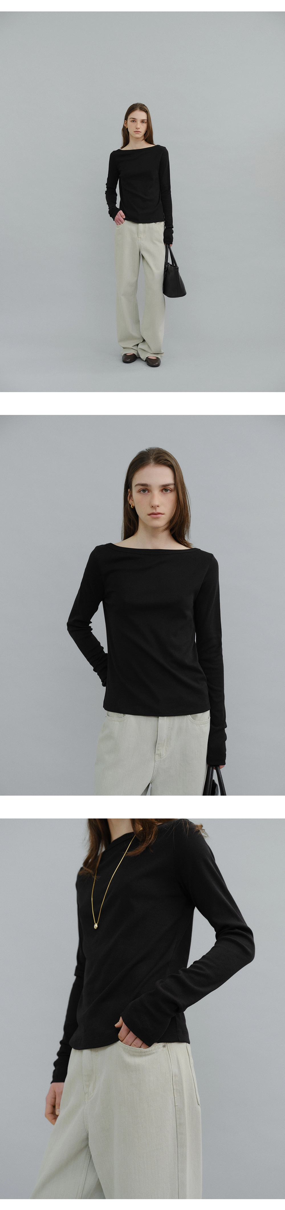 Soft boatneck t-shirt_4colors