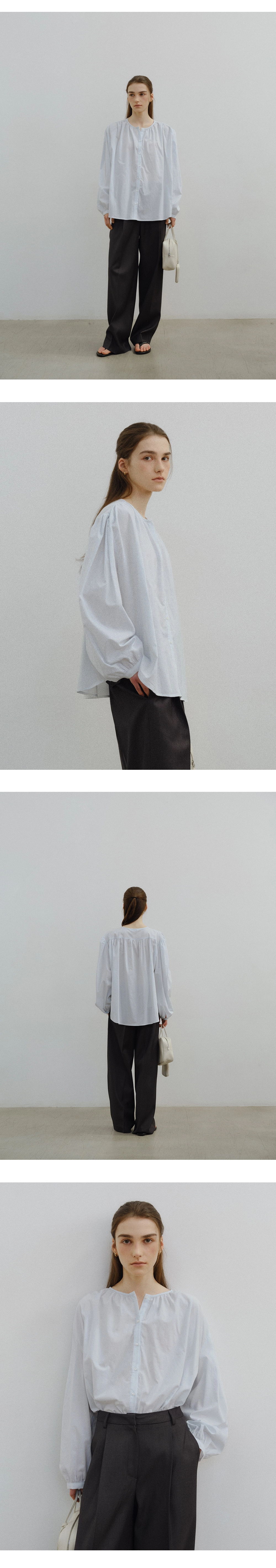 Tender shirring blouse_3colors