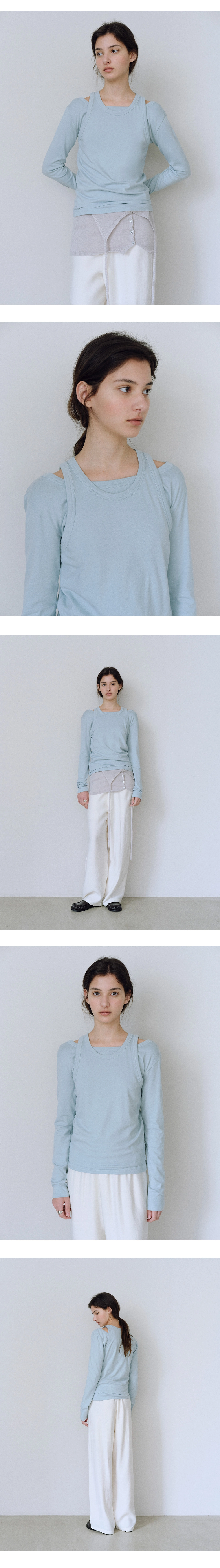 Lazy layered t-shirt set_3colors